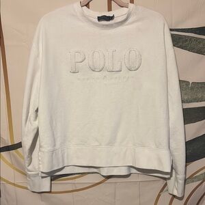 Ralph Lauren White Crew Neck Sweatshirt